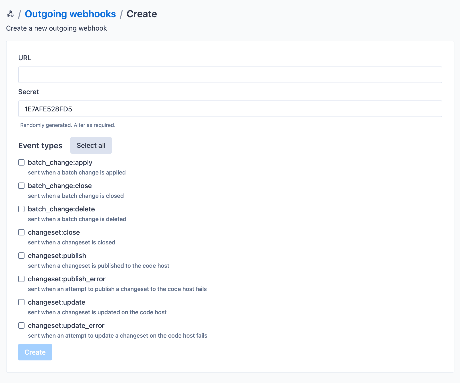 Adding an outgoing webhook